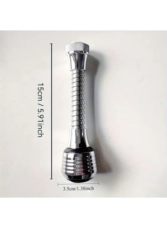 Silvery 360 Rotating Kitchen Faucet Sprayer With Water Saving Flexible Hose - Image 3