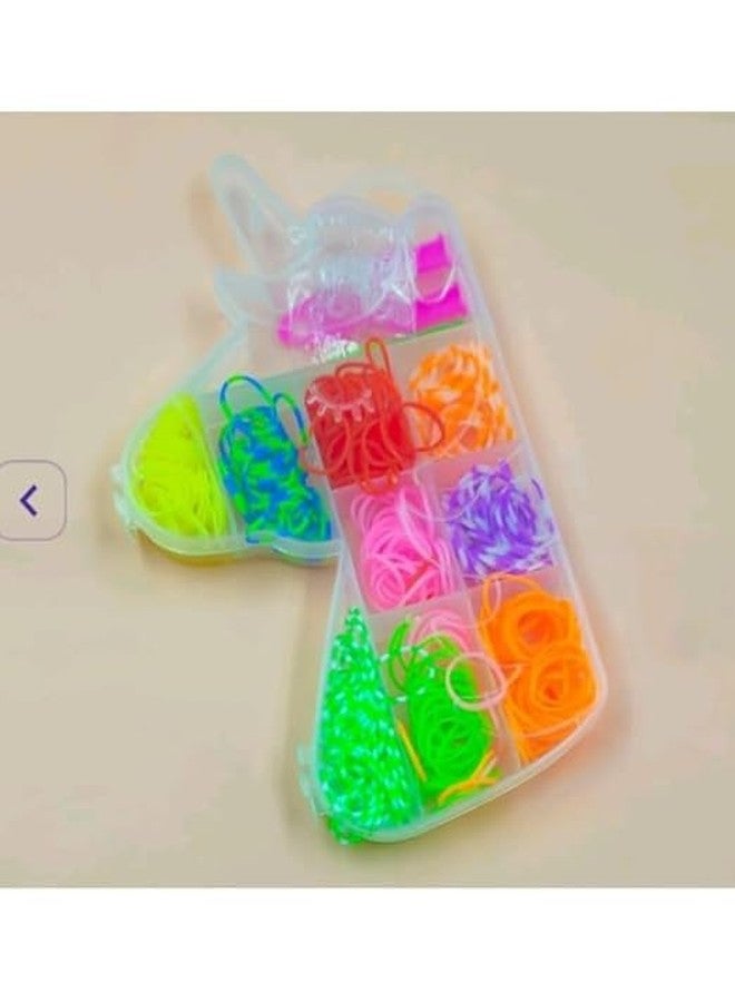 BANIRA Latex Creative Rainbow Loom Bands Kit and Friendship Bracelet Making Looms Toys for Kids (Multicolor) (600 Looms) (Unicorn)