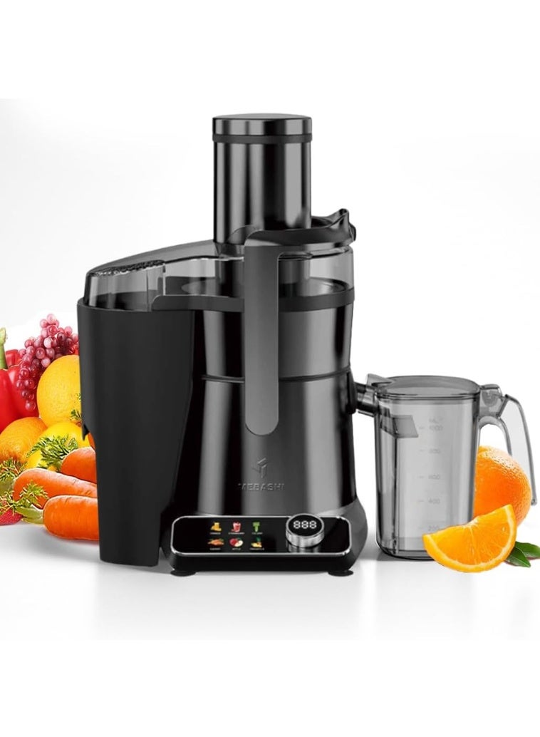 MEBASHI ME-JC3013SS Juicer –1000W Powerful Copper Motor, Touch Panel, 85mm Wide Feeding Tube,1.5L Juice Cup & 2L Pulp Container, Stainless Steel Body, 6 Intelligent Programs (Mettalic Gray) - Image 3