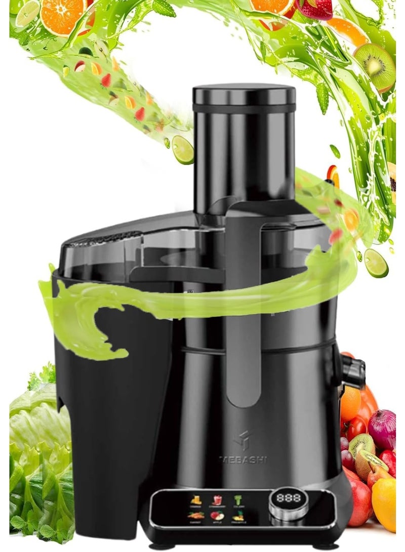 MEBASHI ME-JC3013SS Juicer –1000W Powerful Copper Motor, Touch Panel, 85mm Wide Feeding Tube,1.5L Juice Cup & 2L Pulp Container, Stainless Steel Body, 6 Intelligent Programs (Mettalic Gray) - Image 5