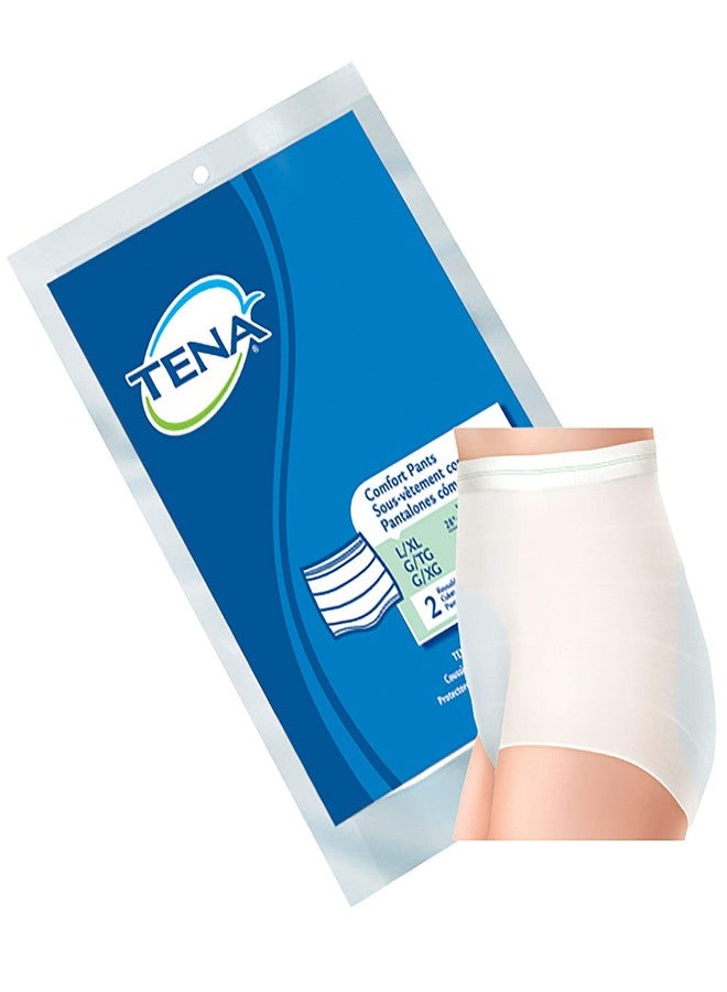 Tena Comfort Knit Pants, Incontinence, Reusable, Green, Large/XL, 2 Count - Image 1