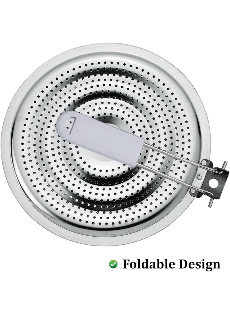 Bukela Heat Diffuser Reducer Flame Guard Simmer Plate Stainless Steel Heat Diffuser for Gas and Electric Stove Simmer Plate Flame Guard for Gas Top Cooking(silver) - Image 2