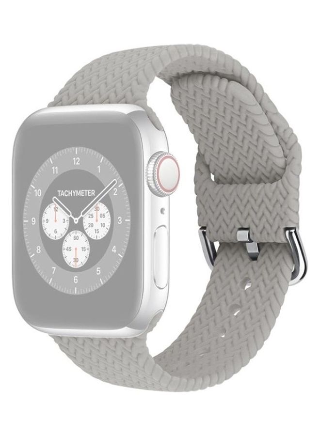 NIBEMINENT Replacement Watch Band For Apple Series 7 45mm/6 & SE 5 4 44mm/3 2 1 42mm Grey - Image 1