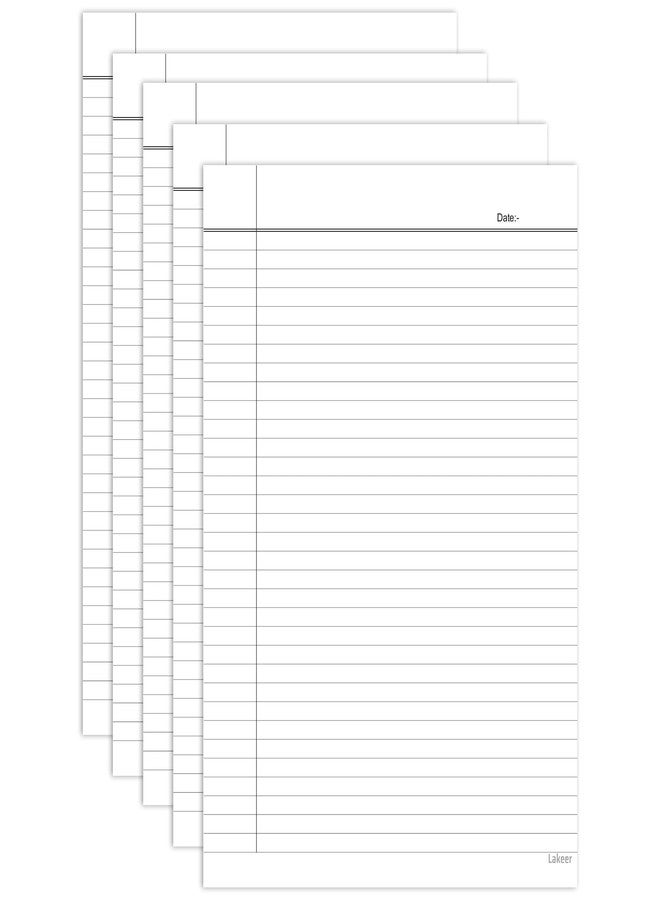 Lakeer A4 Single Side Ruled Paper - 100 GSM Thick Paper, Pack of 100 Sheets | Ideal for Projects, Assignments, Practicals, and Homework (White) - Image 1