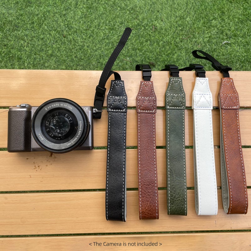 حزام كتف كاميرا: جلد اصطناعي ممتاز أبيض - حلاقة سريعة متوافقة عالميًا لكاميرات DSLR بدون مرآة وكاميرات مرآية للفوتوغرافين من جميع المستويات - Image 3