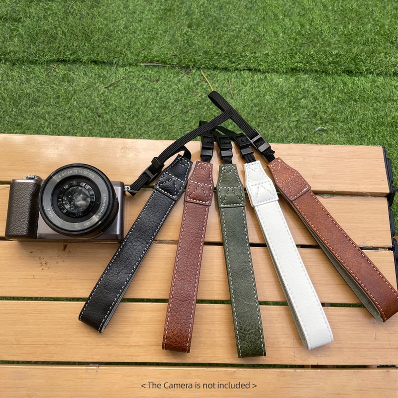 حزام كتف كاميرا: جلد اصطناعي ممتاز أبيض - حلاقة سريعة متوافقة عالميًا لكاميرات DSLR بدون مرآة وكاميرات مرآية للفوتوغرافين من جميع المستويات - Image 5