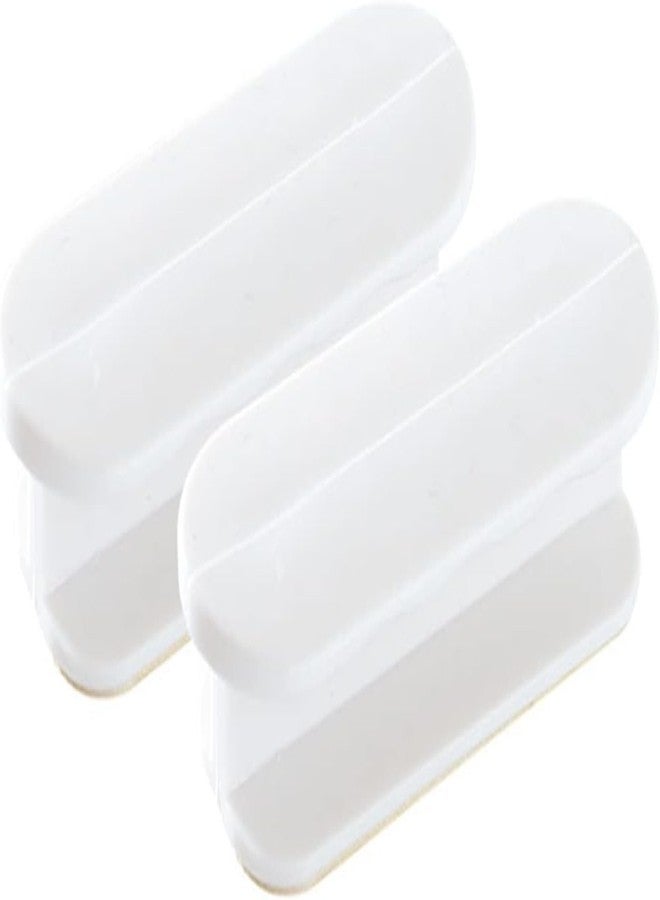 swenrix Self-Adhesive Pull Handles, Handle Helper for Kitchen Cabinet Knobs Drawer Window Sliding Closet Push Pull Helper Stick-on Handles (White) (Pack of 4) - Image 1