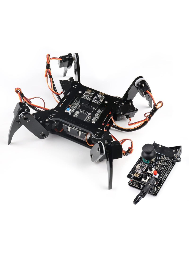 FREENOVE FREENOVE Quadruped Robot Kit with Remote (Compatible with Arduino IDE), App Remote Control, Walking Crawling Twisting Servo STEM Project  - Image 1