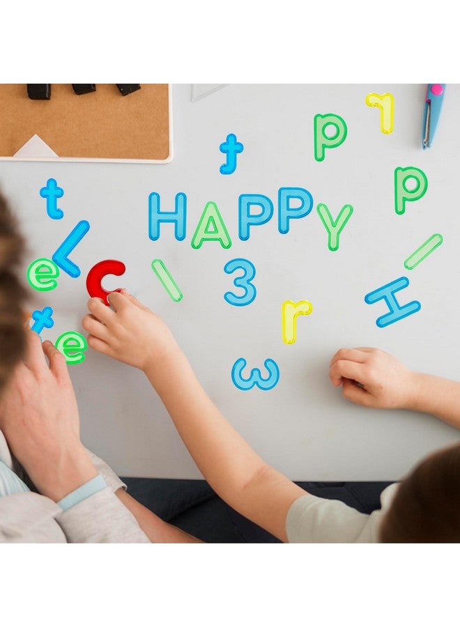 Bbiamsleep 134 Pcs Transparent Letters and Numbers Include Uppercase Letters Lowercase Letters and Numbers Colorful Plastic Letters and Numbers for Kids Counting and Spelling, Ages 3+ - Image 5