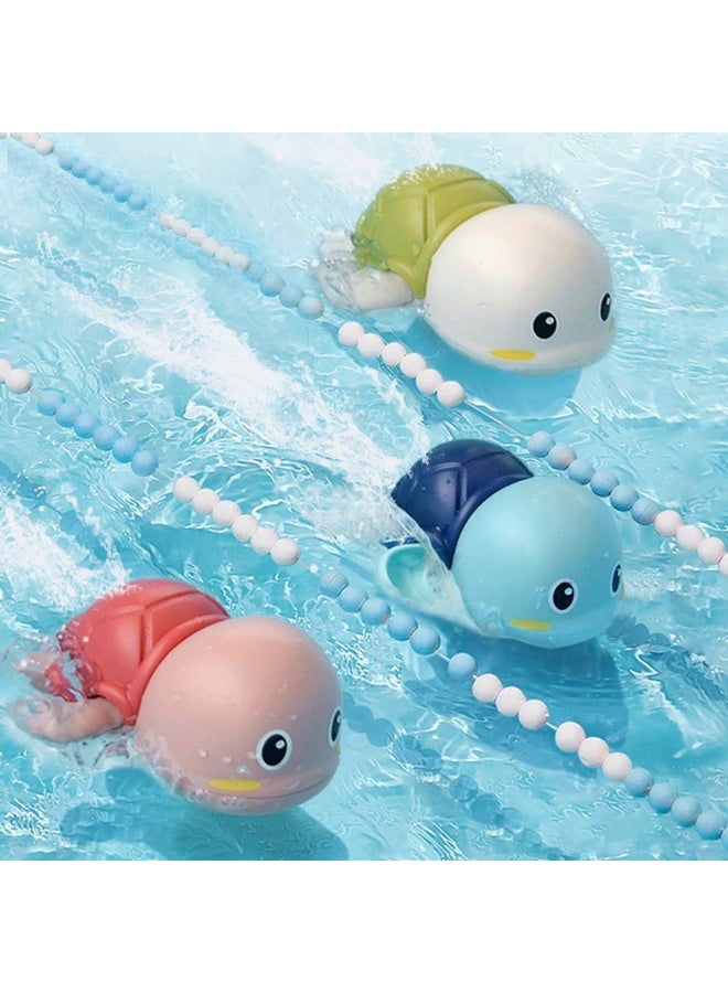 Halamodo Baby Bath Toys, Wind up Swimming Turtle Toys for Toddlers, Floating Water Bathtub Shower Toys, Bathroom Pool Play Sets Fun Bathtime Gift for Kids Infants Boys Girls (3 Pack) - Image 2