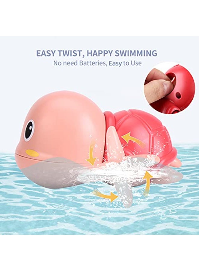 Halamodo Baby Bath Toys, Wind up Swimming Turtle Toys for Toddlers, Floating Water Bathtub Shower Toys, Bathroom Pool Play Sets Fun Bathtime Gift for Kids Infants Boys Girls (3 Pack) - Image 5