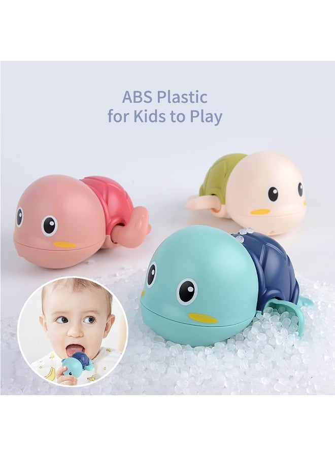 Halamodo Baby Bath Toys, Wind up Swimming Turtle Toys for Toddlers, Floating Water Bathtub Shower Toys, Bathroom Pool Play Sets Fun Bathtime Gift for Kids Infants Boys Girls (3 Pack) - Image 3