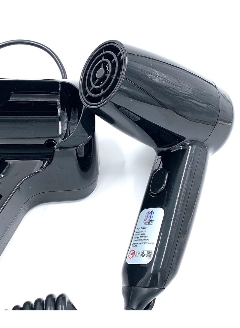 general Apex Hotel 1300W Bathroom Wall Mount Hair Dryer, Black - Image 3