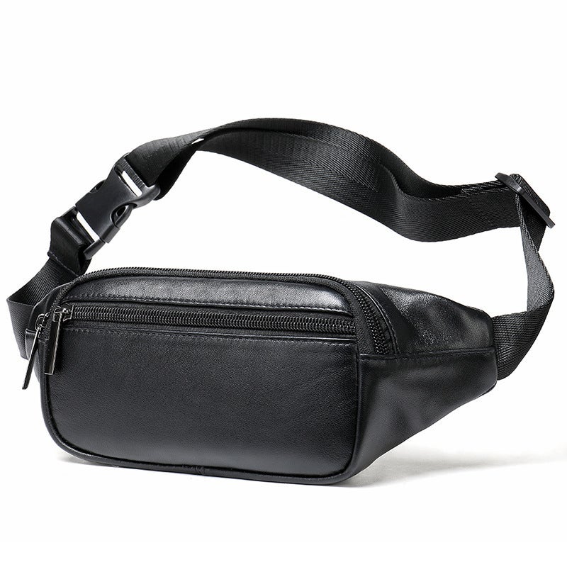 Genuine Leather Men'S Chest Bag High-End Men'S Casual Crossbody Bag Small Top Layer Cowhide Shoulder Bag Boys Bag - Image 1