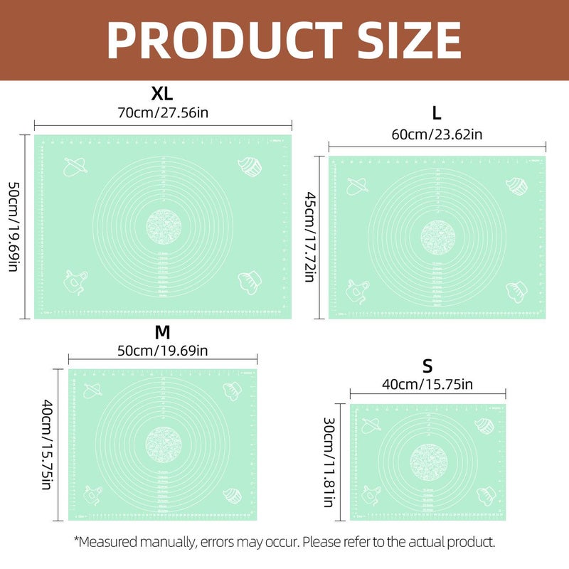 EVA Baking Mat Non Stick Reusable Dough Pizza Cake Bread Cookies Candy Macarons Green 15.75 19.69 Inch Durable Easy To Clean For Home And Industrial Kitchens Kitchen Essentials - Image 2