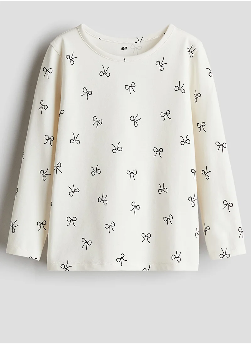 H&M Printed Jersey Top