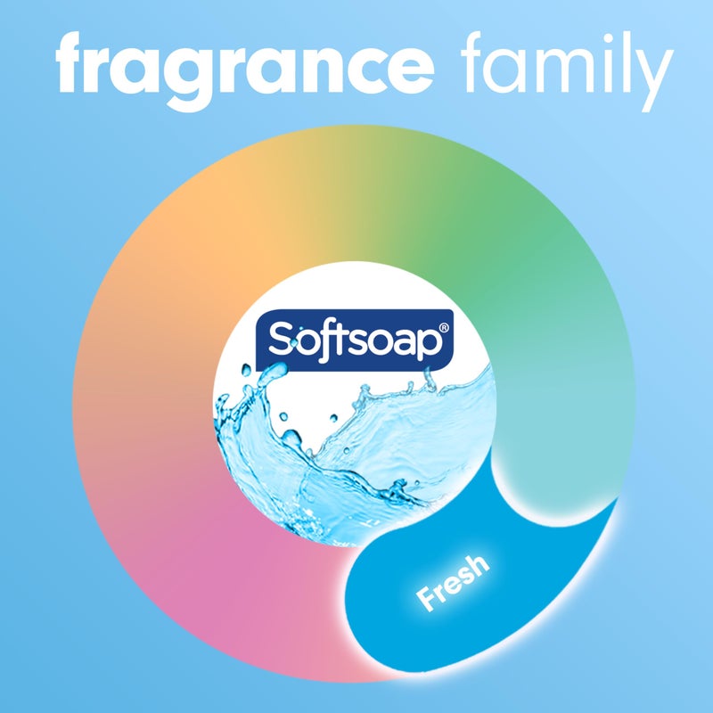 Softsoap صابون يد سائل سوفت صابون، نسيم منعش - 7.5 أونصة سائلة (عبوة من 6) - Image 5