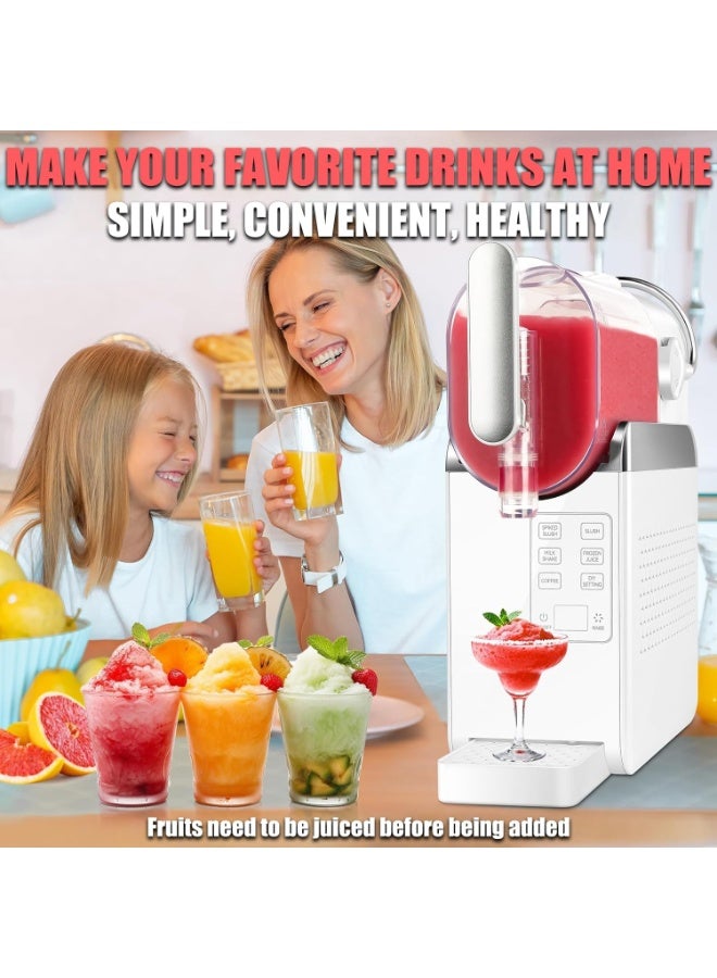 HI-FINE Slushie Machine 88oz Slushie Machine, 68oz Liquid Capacity Frozen Drink Maker & Slushy Machine with 6 Presets and LED Display, Perfect for Frozen Juice, Frappes, Smoothies & Shakes (White) - Image 5