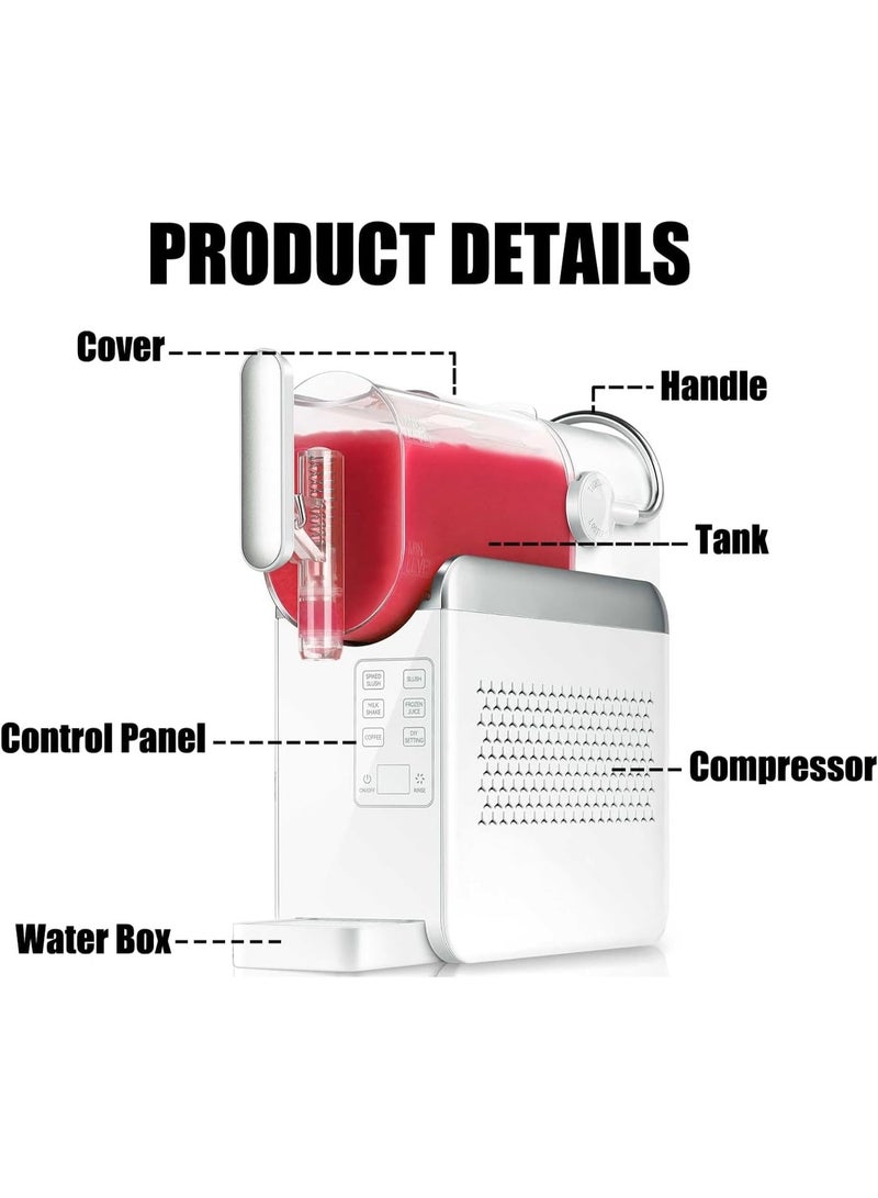 HI-FINE Slushie Machine 88oz Slushie Machine, 68oz Liquid Capacity Frozen Drink Maker & Slushy Machine with 6 Presets and LED Display, Perfect for Frozen Juice, Frappes, Smoothies & Shakes (White) - Image 2