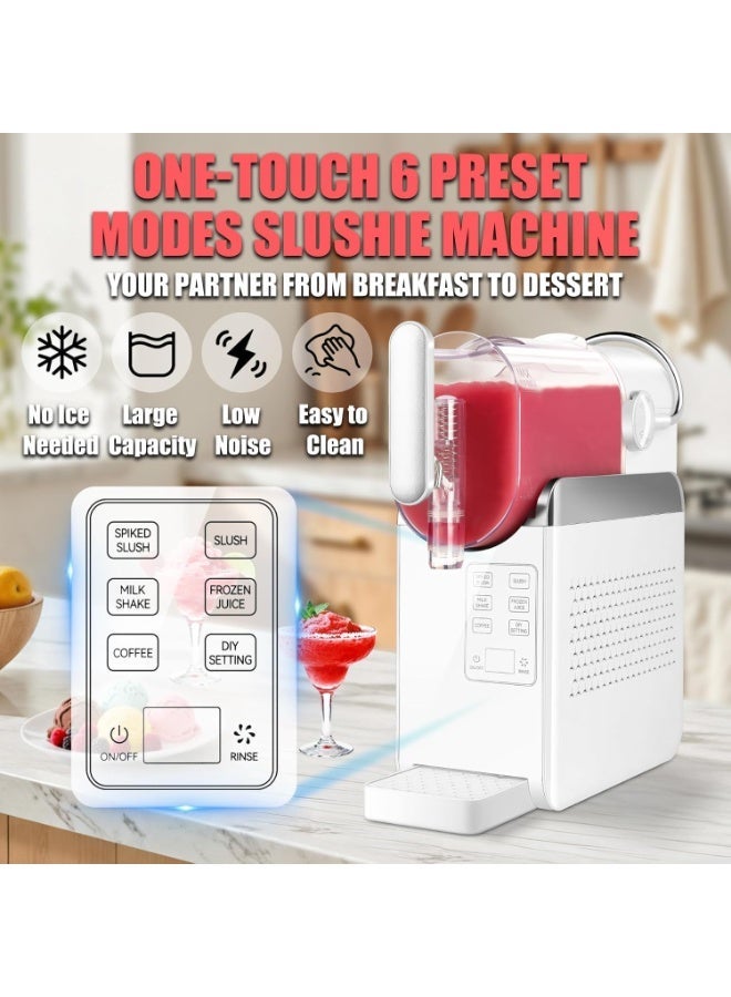 HI-FINE Slushie Machine 88oz Slushie Machine, 68oz Liquid Capacity Frozen Drink Maker & Slushy Machine with 6 Presets and LED Display, Perfect for Frozen Juice, Frappes, Smoothies & Shakes (White) - Image 3
