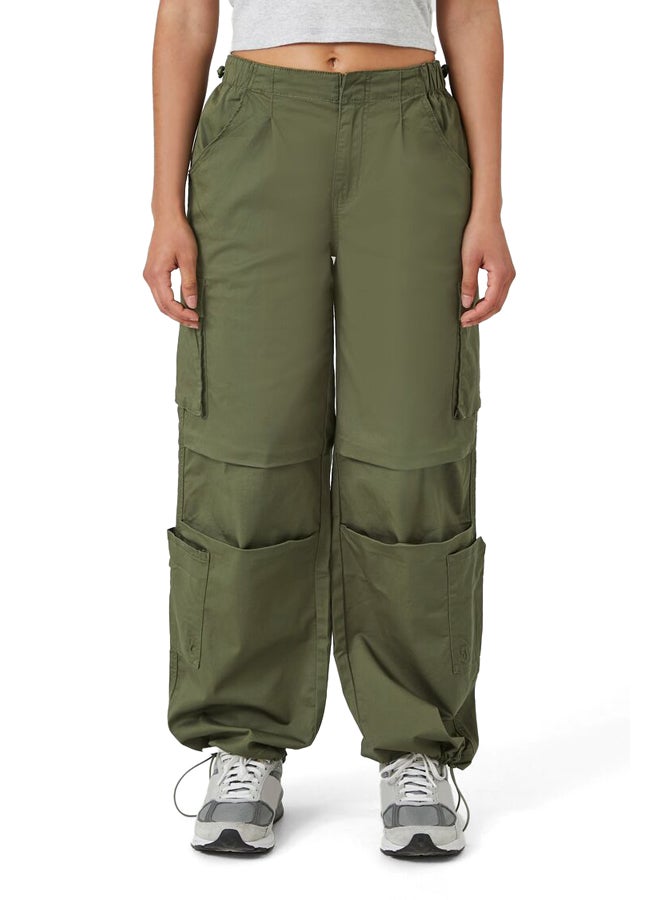 FOREVER 21 Wide-Leg Cargo Parachute Pants - Image 2