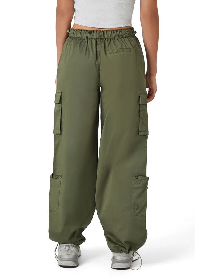 FOREVER 21 Wide-Leg Cargo Parachute Pants - Image 4