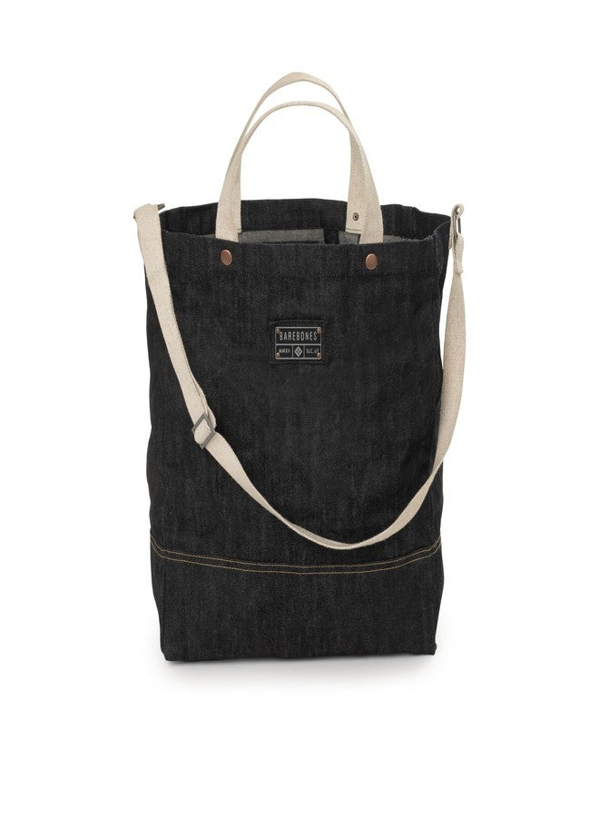 Barebones Neelum Market Tote - 16L Waxed Denim Everyday Carry Bag with Adjustable Strap, Small Canvas Utility Tote for Shopping, Travel, Market Trips, and Daily Essentials - Image 1