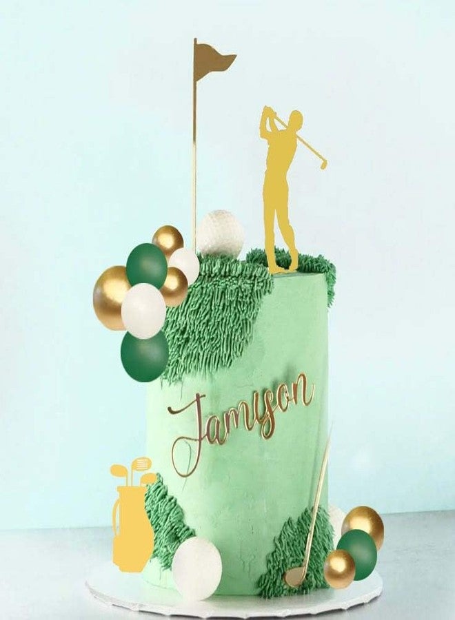Qoadwem Golf Cake Topper, Qoadwem 23pcs Golf Cake Decorations Golf Cart Cake Toppers Heading for The Green Cake Topper for Golfers with Cart Flag Golf Ball for Golf Theme Party Supplies - Image 5