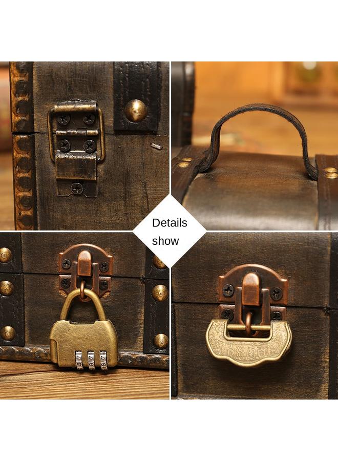 الأزرق جي دبليو حقيبة سفر جديدة على الطراز الأوروبي ، يتم تخزين مستحضرات التجميل وترتيب الصناديق الخشبية ، صندوق مجوهرات سطح المكتب الرجعية ، صندوق تغليف الهدايا الخشبية - Image 5