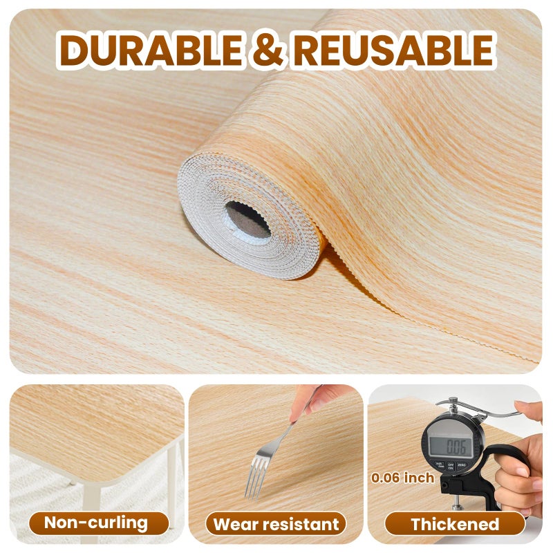TheBaDaz Drawer Shelf Liner for Kitchen Cabinets Non-Adhesive, Non Slip Shelf Paper Waterproof Thickened Cabinet Liners for Shelves, Strong Grip Mats for Cupboard, Dresser, Pantry, Beige, 12 in x 10 FT - Image 4