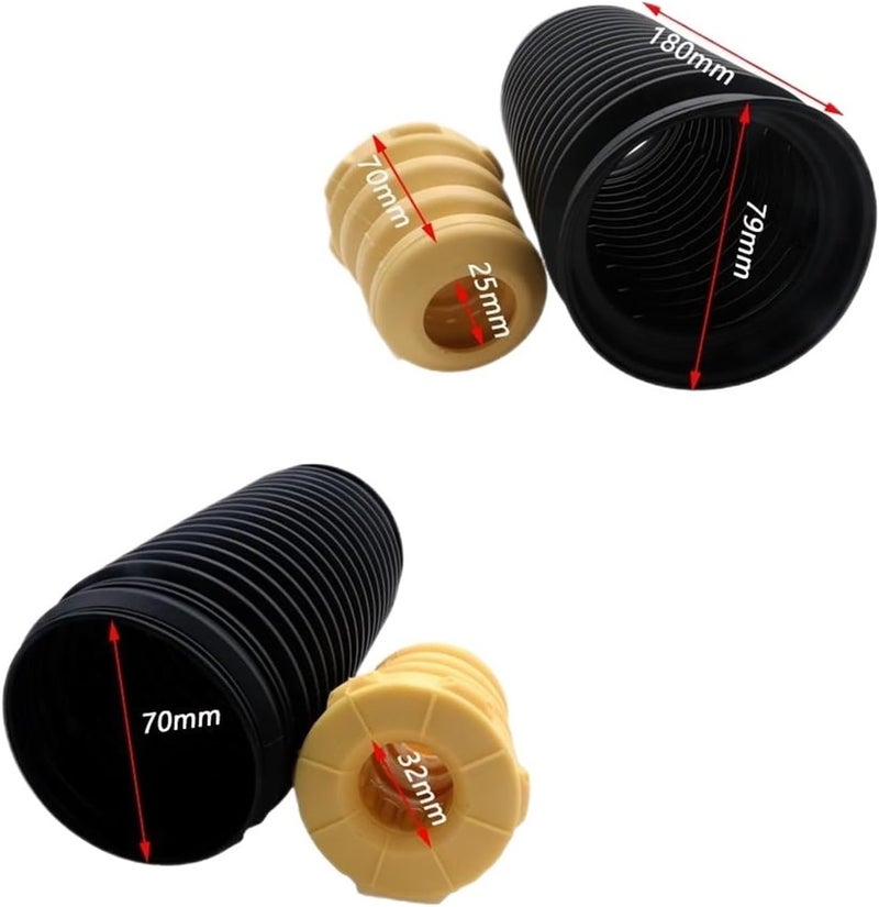 Wivplex Front Dust Cover Air Shock Absorber Boot Set - Image 2