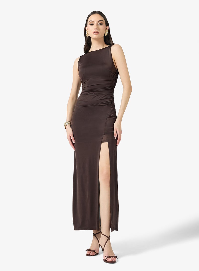 تي اف ان سي فستان ماكسي سادة بدون ظهر - Image 1