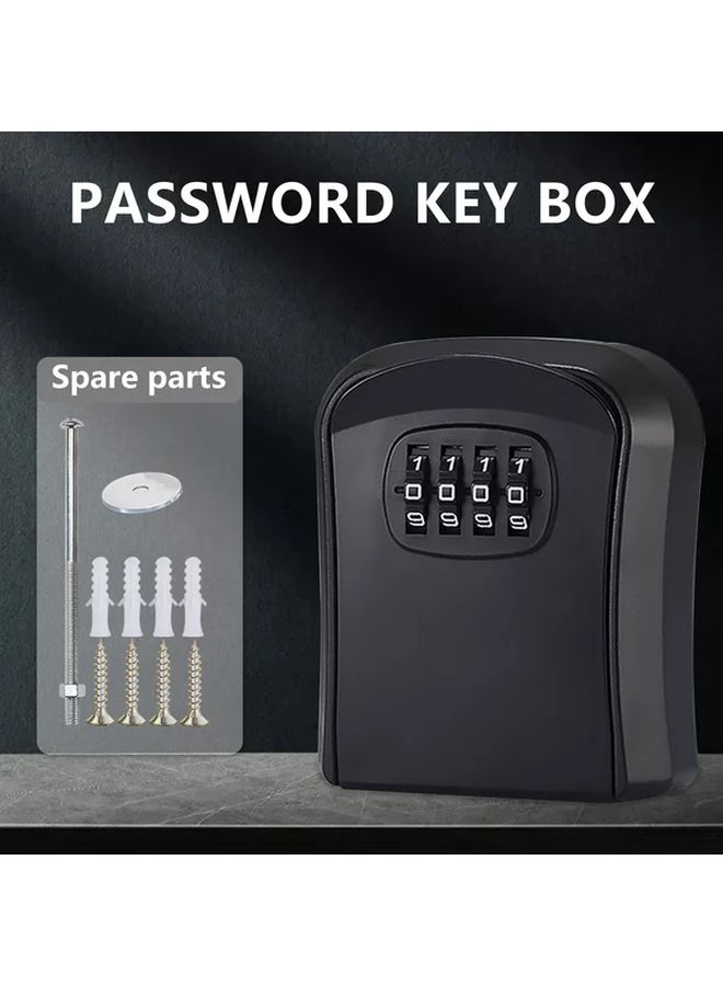 Gray Mini Combination Lock Key Box 4 Digit Code Anti Theft Security Lock For Home Office Travel - Image 4