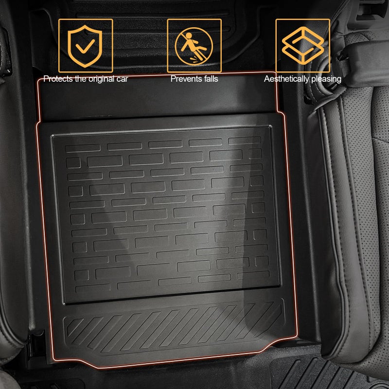 HOUCLEMIC Removable Middle Seat Floor Cover for 2023-2025 2026 Honda Pilot Removable 2nd Row Middle Seat Elite/Touring/Black Edition/EX-L 8 Passenger and 7 Passager 2020-2025 2026 Acura MDX Accessories - Image 5