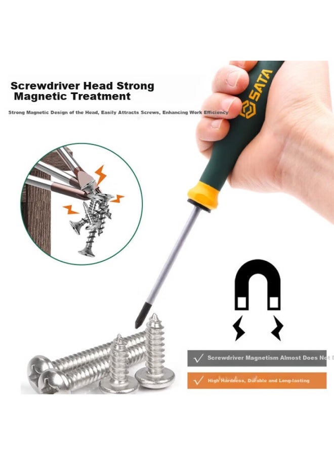 Sata G Series Two-color Handle Flathead Screwdriver 4.5x125mm 63712 - Image 1