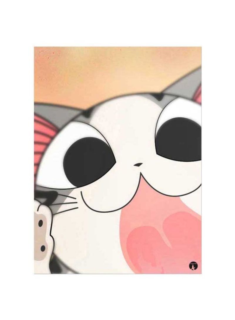 RKN Cat Printed Mousepad White/Pink/Grey