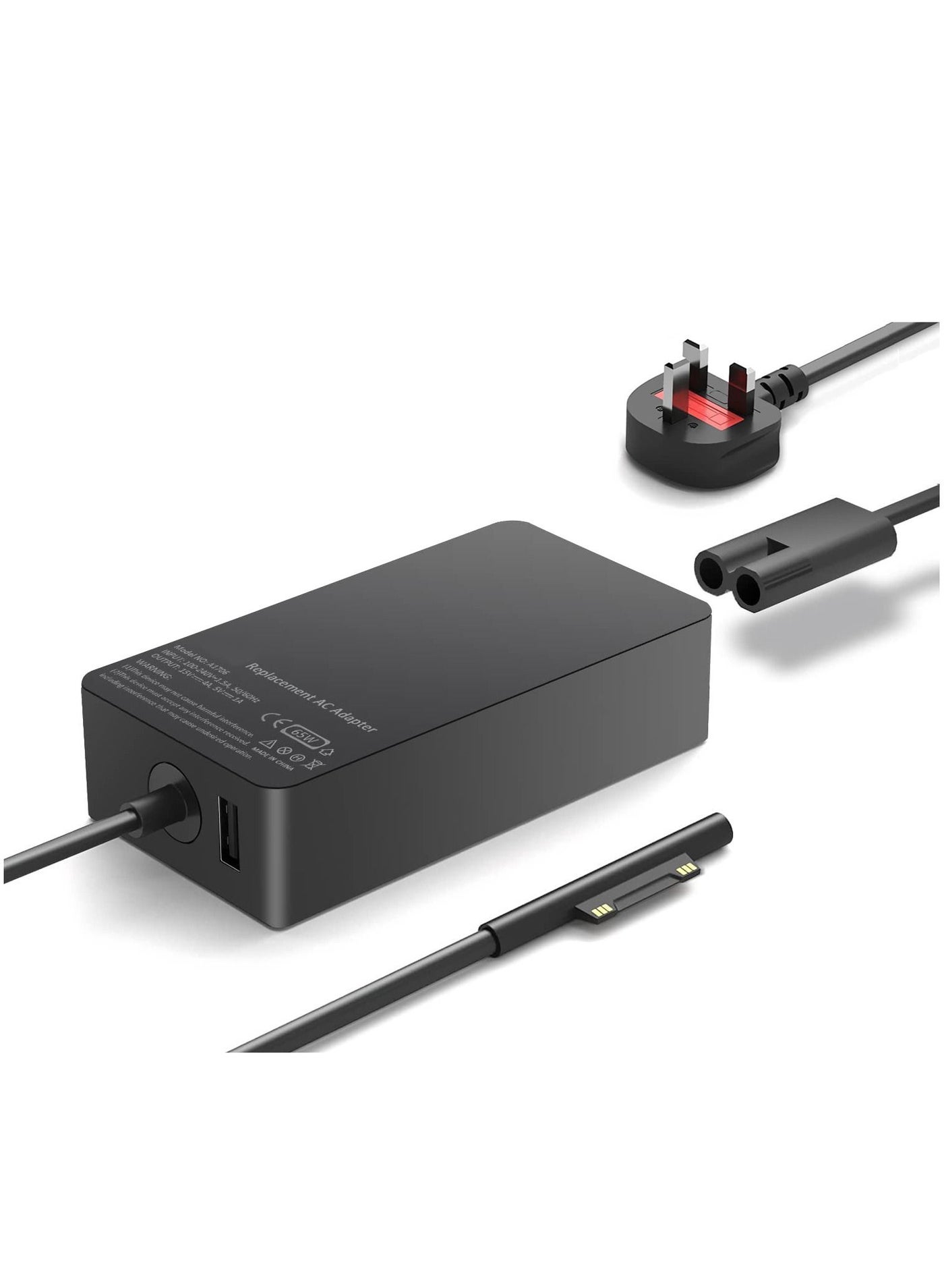 SMART SOURCE Microsoft Surface 65W / 44W Replacement Charger – Power Adapter for Surface Pro 7/6/5/4/3, Surface Laptop & Surface Go