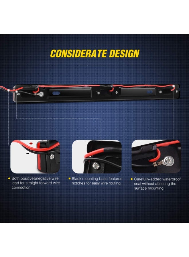 HOMESTAR TL-11 1PC Red 9 LED ID Bar Marker Tail Black Stainless Steel Bracket for Truck Trailer Boat Identification Light - Image 5