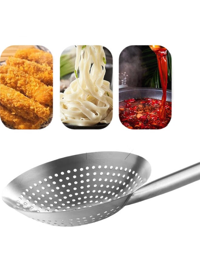 Yata Stainless Steel Strainer, Colander, Sieve, Skimmer, Ladle, Household Long-Handled Large Strainer, Noodle Scoop, 30Cm Commercial Use - Image 3