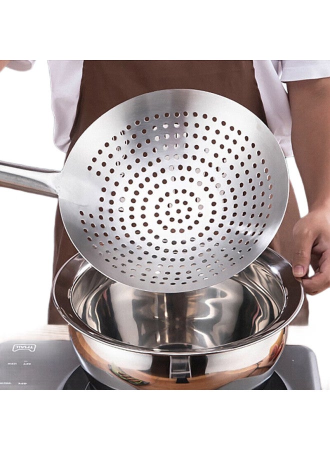 Yata Stainless Steel Strainer, Colander, Sieve, Skimmer, Ladle, Household Long-Handled Large Strainer, Noodle Scoop, 30Cm Commercial Use - Image 2