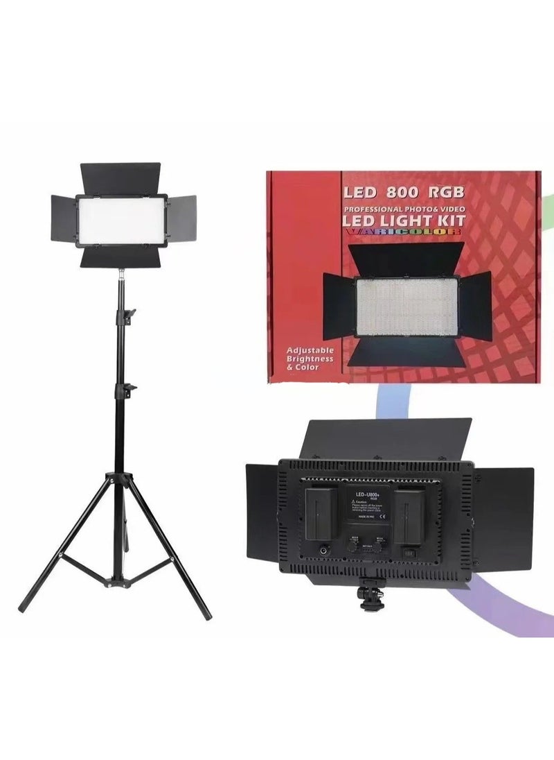 Generic LED 800 RGB Professional Photo and Video LED light With Battery  - Image 1