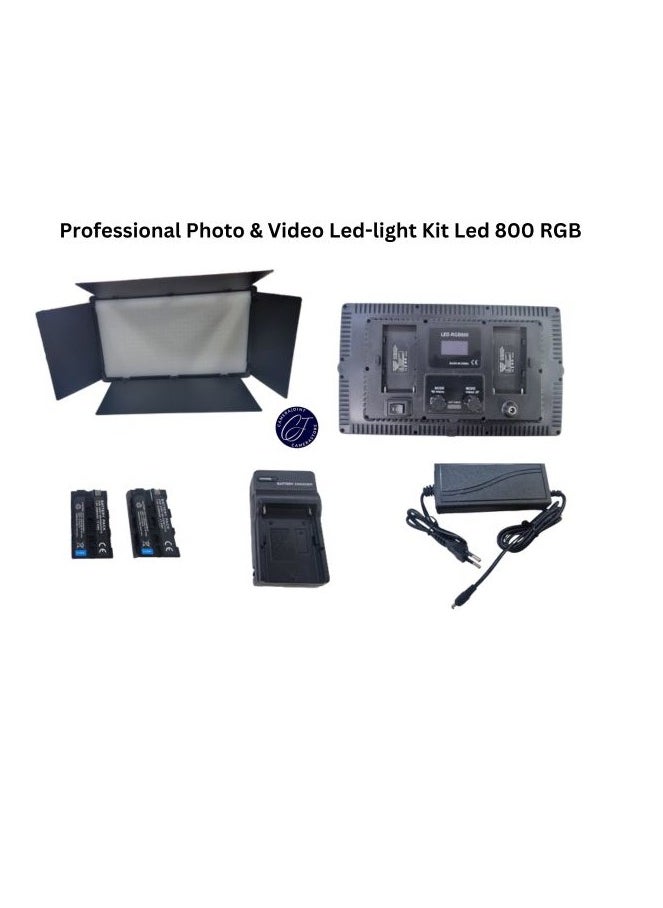 Generic LED 800 RGB Professional Photo and Video LED light With Battery  - Image 3