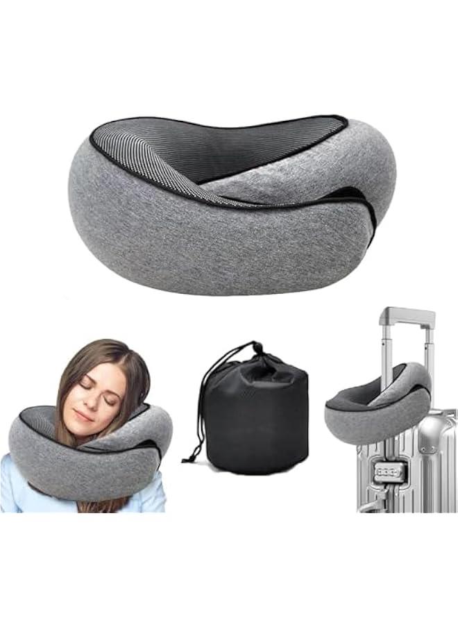 بيوينتي وسائد سفر للطائرات، وسادة سفر جديدة  من ويرشون، وسادة رقبة للسفر من الميموري فوم، وسادة رقبة للسفر مناسبة للطائرات والمكاتب والسيارات - Image 2