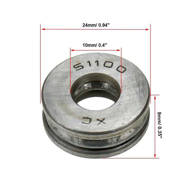 Rannb 51100 Thrust Ball Bearing Single Direction Ball Bearings 10mm x 24mm x 9mm - Pack of 4 - Image 2