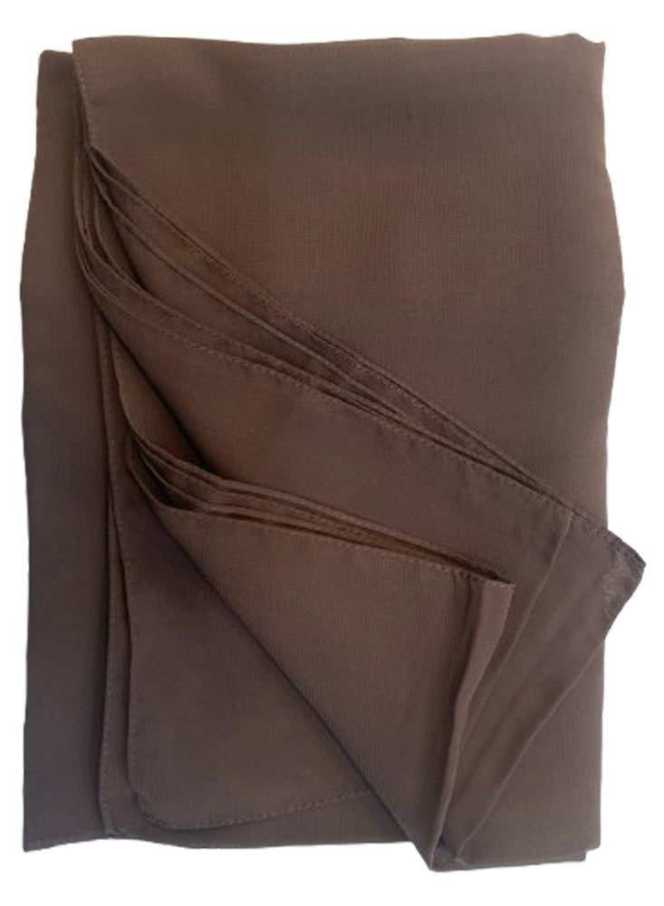 Dujalil Chiffon Lightweight Sheila & Hijab Scarf for Women, Light Brown #063, 200 x 70 cm, Indonesian Fabric - Image 2