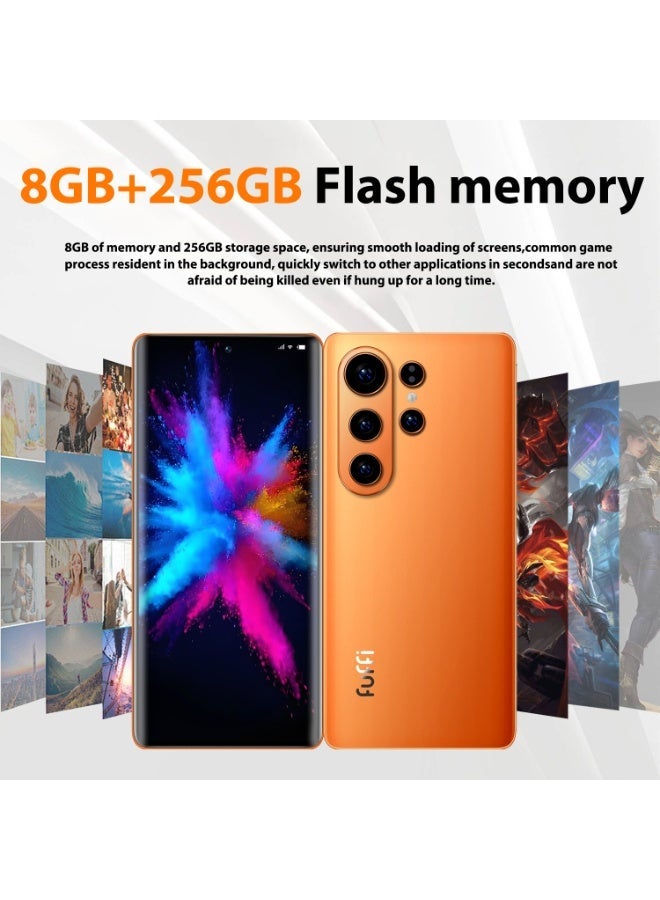  FUFFI هاتف ذكي S26 Pro هاتف خلوي بنظام تشغيل Android 12 بشاشة 6.67 بوصة، هاتف محمول 8+256 جيجا بايت 24 ميجا بيكسل + 48 ميجا بيكسل 5000 مللي أمبير في الساعة لهاتف متجر جوجل بلاي أسود - Image 5