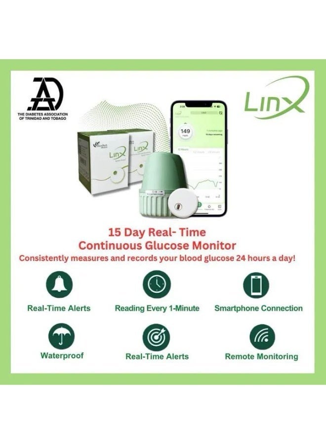 LinX Continuous Glucose Monitoring Sensor CGM – 15 Days - Image 5
