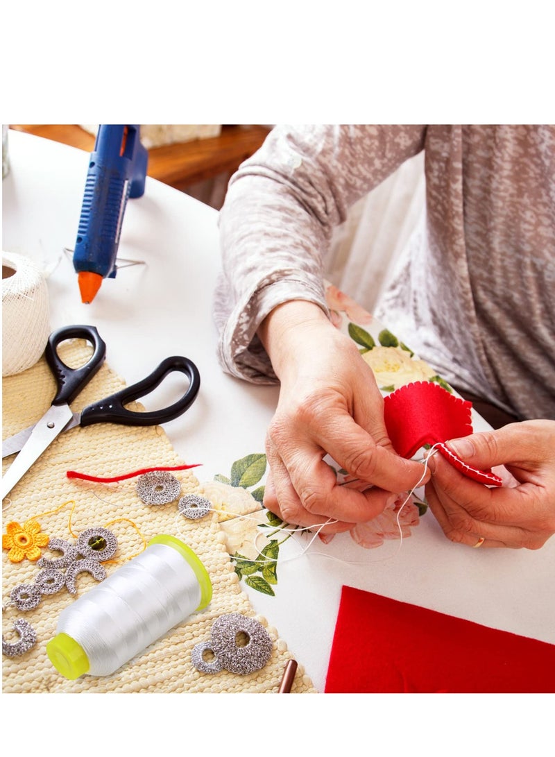 Zikra 2 Roll Polyester Thread, Heavy Duty Thread, 1500Yard/Reel 210D/3 Nylon Sewing Thread for Weaves, Sewing Thread for Upholstery, Outdoor Market, Drapery, Leather, Beading, Crafts (Black and White) - Image 5