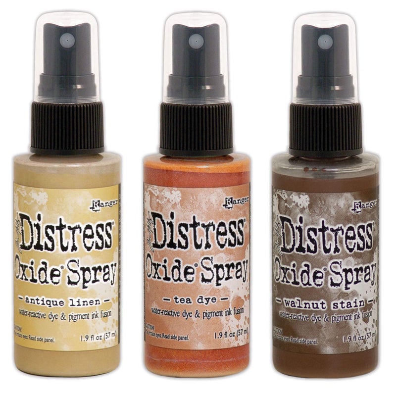 Tim Holtz Ranger Distress Oxide Sprays 3 Colors Including Antique Linen, Tea Dye and Walnut Stain, Bundle of 3 Items - Image 5