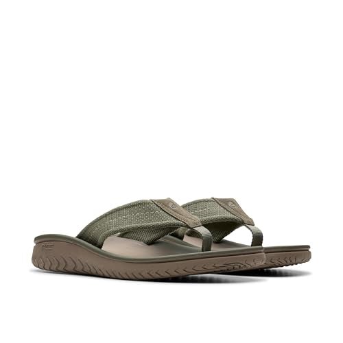 clarks شباشب كلاكز كولكشن للرجال ويزلي بيلت، قماش زيتوني، 7 متوسط أمريكي - Image 5